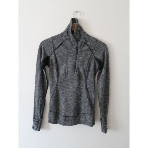 Lululemon Think Fast Pullover Coco Pique Black Size 4 Rulu - Picture 3 of 8